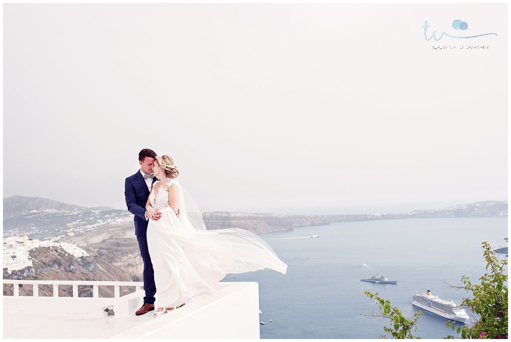 Destination Wedding Photography at Le Ciel, Santorini. Natural and creative Wedding Photography capturing every moment and emotion during this special day from Bridal & Groom Preparations all the way to the First Dance.